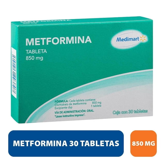 Metformina Medimart 850 mg 30 tabletas