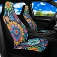 thumbnail image 2 of Waterproof Front Seat Covers for Cars Boho Mandala Floral Blossom Automotive Seat Cushion Covers Front Bucket Seat Cover,2 Piece Set,Airbag Compatible, 2 of 10