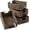 Espresso - Hyacinth, variant on Casafield Set of 2 Water Hyacinth Pantry Baskets, 12-1/2" x 17" x 8", with Chalkboard Labels and Chalk Marker - Natural, Woven Storage Bin Organizers for Kitchen Shelves