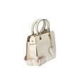 thumbnail image 3 of Madden NYC Women's Enamel Logo Top Handle Tote Handbag, Cream, 3 of 4