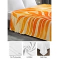 thumbnail image 6 of Botanical Orange Yellow King Size Flat Sheet, Wrinkleproof & Fadeproof Cooling Flat Bed Sheet Only, Modernism Tropical Palm Leaf Breathable Soft Bedding Top Sheets 105 x 98 Inches, 6 of 7