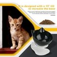 thumbnail image 4 of Greeniant Pet Bowl Set Antideslizante 15 ° Inclinado Cute Food Container Stress Free Anti-vomiting Cute Feeding para accesorios 1 Bowl Black Suministros para gatos 1 Cuenco Negro, 4 of 6
