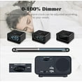 thumbnail image 4 of Radio despertador Sincero con alarma dual digital 2 puertos de carga USB negro, 4 of 5