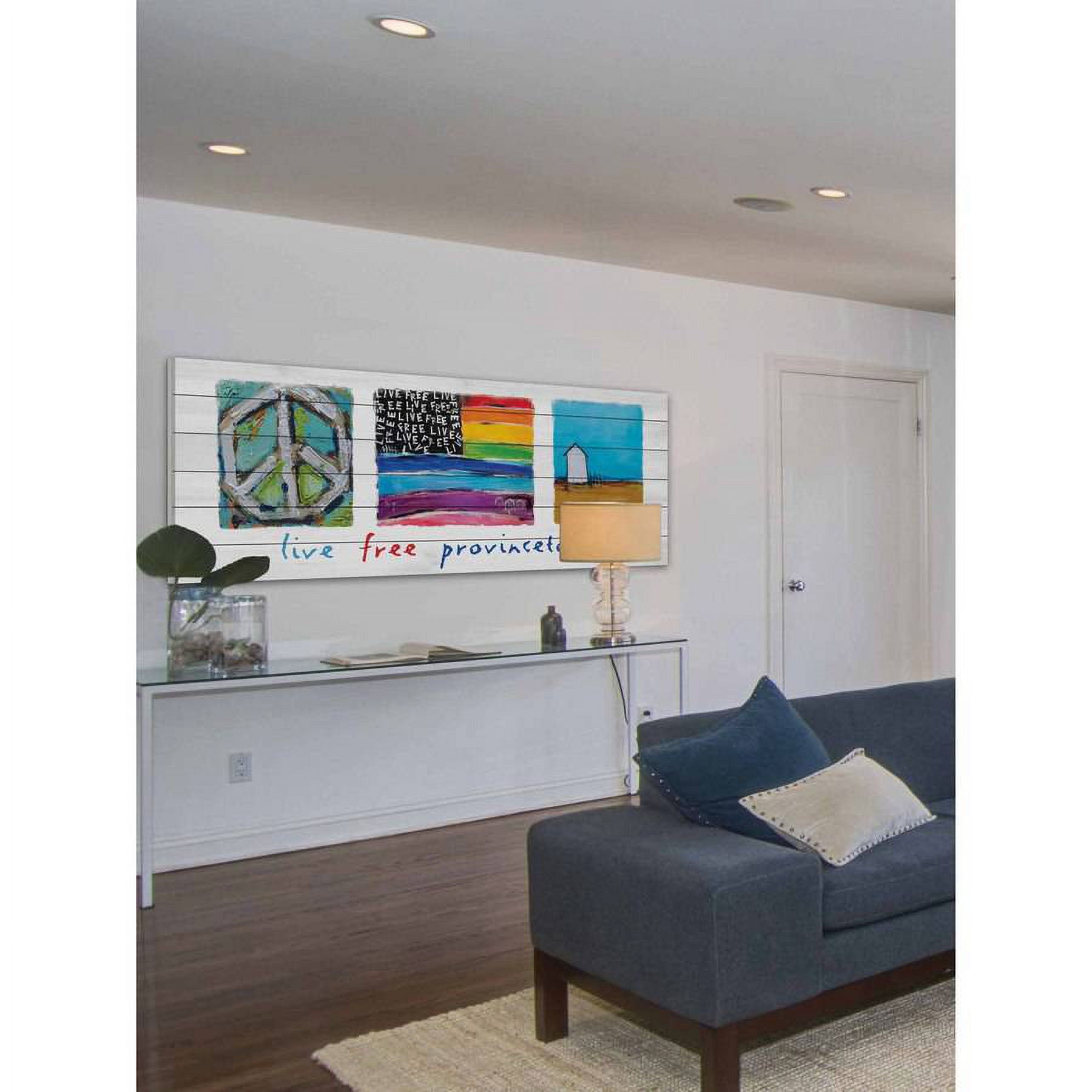 Marmont Hill "Live Free Provincetown" by Tori Campisi Painting Print on White Pine Wood