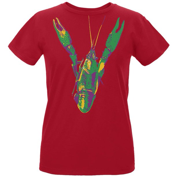 mardi gras shirt with crawfish