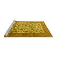 thumbnail image 2 of Ahgly Company Machine Washable Indoor Square Persian Yellow Traditional Area Rugs, 8' Square, 2 of 4