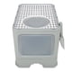 thumbnail image 2 of Caja de arena para gatos con cajón completamente cerrado que evita fugas, caja de baño para gatos de gran espacio para interiores, color gris, 2 of 14