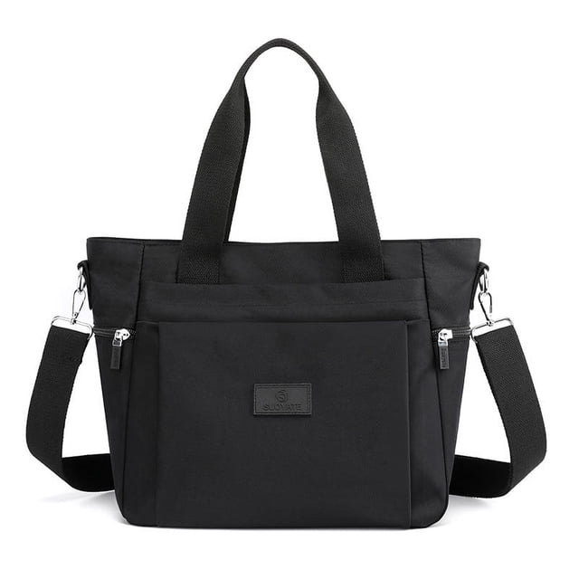 Bolso de mano de gran capacidad para mujer, sencillo, para ir al trabajo, repelente al agua, con múltiples compartimentos, tipo bandolera para mamá