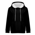 thumbnail image 4 of ManxiVoo Oversized Gradient Print Hooded Sweatshirt Women Casual Loose Long Sleeve Pullover with Pockets Fashion Tops L Size Black, 4 of 9