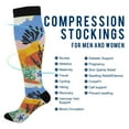 thumbnail image 2 of FORMRS Womens Knee High Socks Casual Long Thick Travel Daily Wear, 2 Pairs, Colorful Landscape, 2 of 6