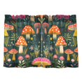 thumbnail image 7 of Yayeee Kitchen Curtains Light Filtering 27"x24" Rod Pocket Short Cafe Window Panel, Orange Mushroom, 7 of 7