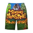 thumbnail image 4 of Game My Singing Monsters Dawn of Fire Men's Beach Shorts Swim Trunks Casual Quick Dry Board Shorts Swimwear Pants with Mesh Lined and Pockets, 4 of 8