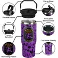thumbnail image 2 of 30 oz Halloween Tumbler with Handle and Straw, Purple Witch Stainless Steel Vacuum Insulated Travel Coffee Mug Cup Water Bottle, Witchy Decor Stuff Gifts for Women, 2 of 6