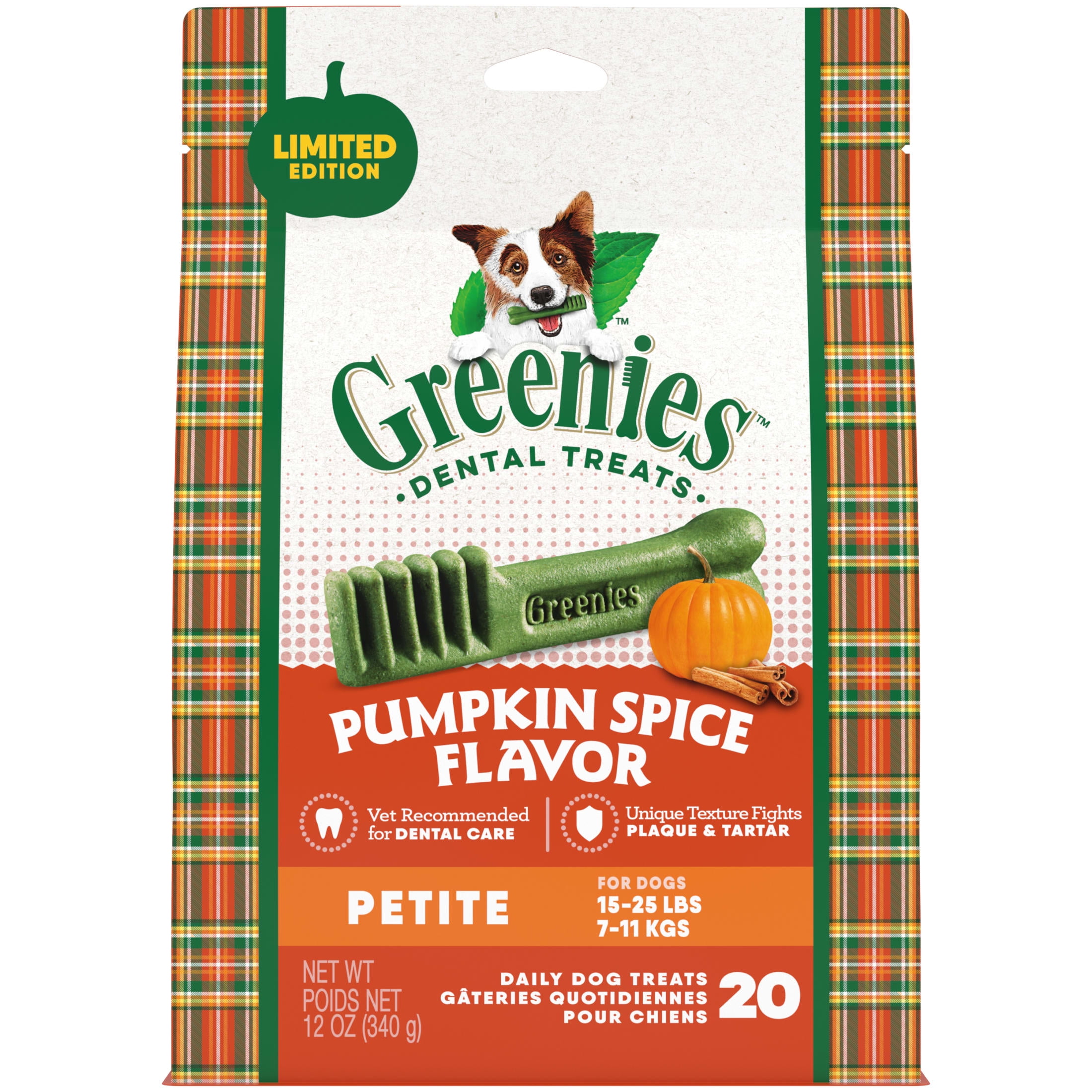 Greenies Petite Doggie Chewies Natural Dental Care Weight Management Treats 27 oz Pack 45 Count Walmart