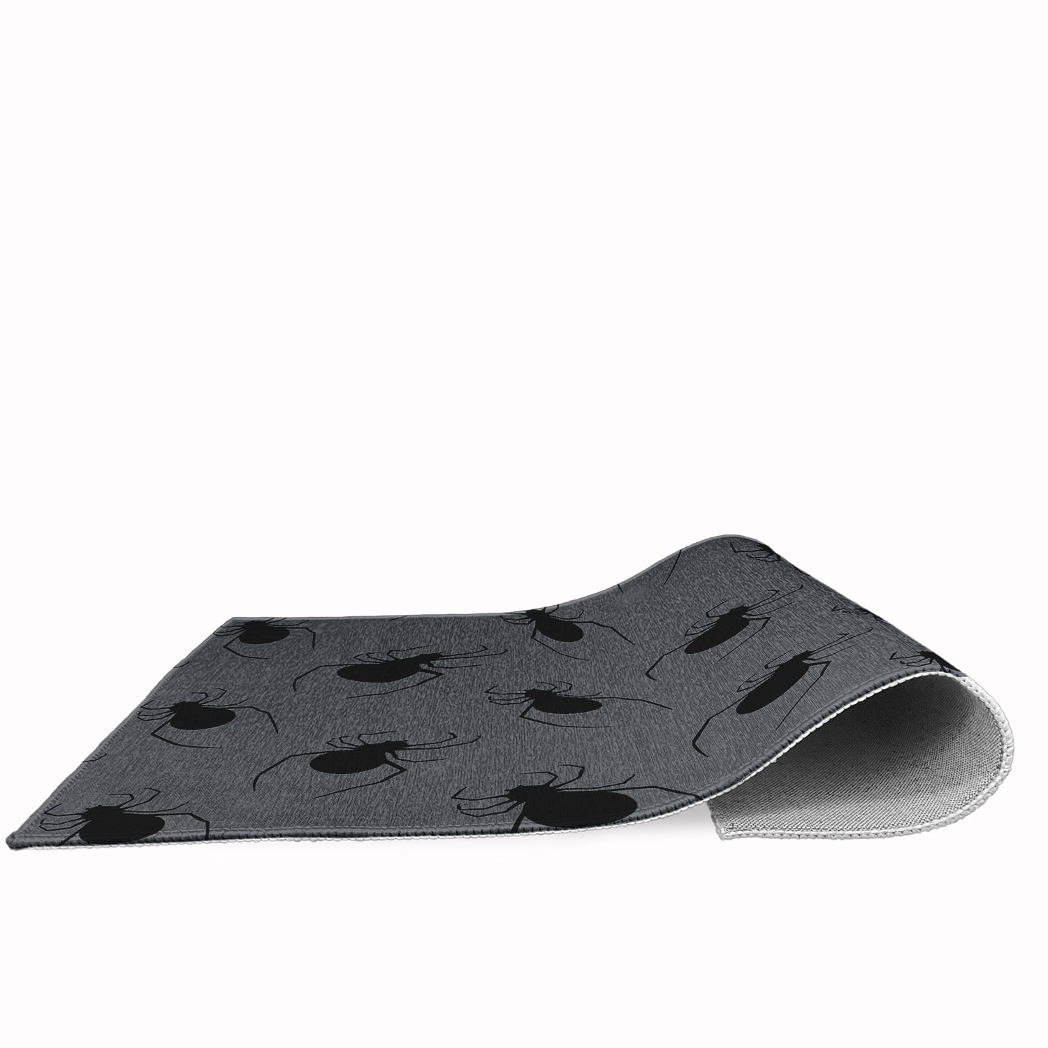Simply Daisy Spider Pattern Steel Gray Halloween Chenille Area Rug, 18" x 30"