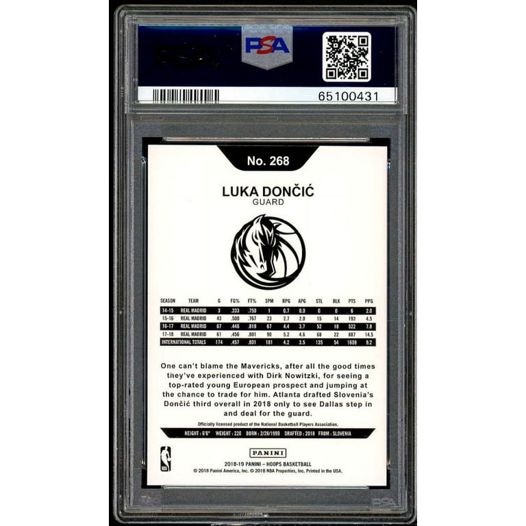 Luka shops Doncic 2018-19 Panini Chronicles #111 PSA 9 Mint Rookie RC #dallas #psa