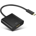 thumbnail image 1 of Adaptador USB C a HDMI 4K Tipo C a HDMI Convertidor macho a hembra para MacBook Pro 2018/2017, iPad Pro 2018, MacBook Air 2018, Galaxy S9 / S8, Surface Go, Huawei Mate 20 y etc. (negro) BANYUO Electrónica, 1 of 6