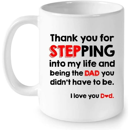 

Thank You For Stepping Into My Life And Being The Dad Coffee Mug My Daddy Gifts Custom Kids Name Gifts Ideas For Dad Men From Daughter Son Fathers Day White 11 15oz Ceramic
