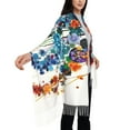 thumbnail image 4 of Sikiie Colorful Floral Jellyfish Shawl Wraps Big Scarf Tassel Fall Winter Thick Scarf Warm Shawl Women Fall Gifts, 4 of 8