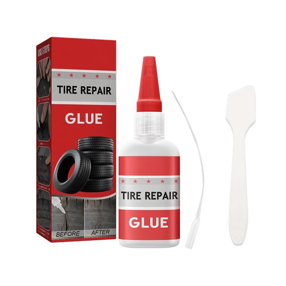 Tire Repair Glue,Tire Sealant,Tire Repair Glue WaterHard Rubber Water Crack Scratches Tire Side Soft Tire Rubber,Tire Sealant,Tire Quick Repair Fluid Ensures Driving(50ml/1.69fl.oz)