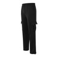 thumbnail image 5 of NIEWTR Mens Split Hem Cargo Pants Open Bottom Baggy Elastic Waist Straight Leg Drawstring Athletic Sport Sweat Jogger Pants (Black,L), 5 of 9