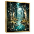 thumbnail image 2 of Designart "Birch Woods captivate Forest V" Floral Floater Framed Canvas Art Print, 2 of 7