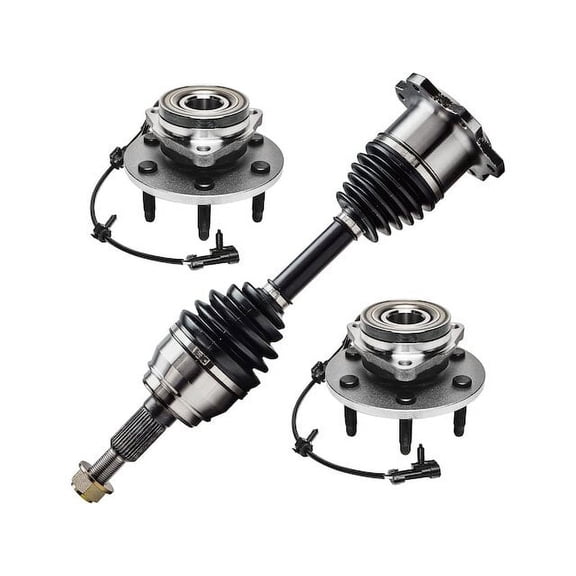 Front Axle and Wheel Hub Assembly Kit - Compatible with 2002 - 2006 Chevy Avalanche 1500 2003 2004 2005