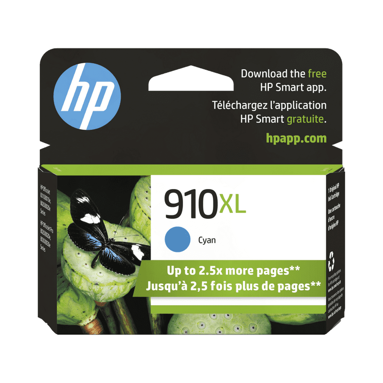 HP 910XL (3YL62AN) Original High Yield Inkjet Ink Cartridge - Cyan - 1 Each - 825 Pages HP 910XL (3YL62AN) Original High Yield Inkjet Ink Cartridge - Cyan - 1 Each - 825 Pages