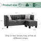 thumbnail image 3 of 3 Seat L Shaped Sofa With High Armrest Linen Fabric Small Couch Mid Century for Living Room Apartment and Office Sofas Furniture My Lux Decor Round, 3 of 9