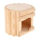 thumbnail image 4 of Cama para animales pequeños, juguete para hámster, jaula, casa de madera redondo, 4 of 9