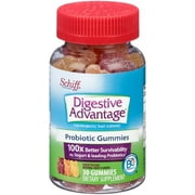 Schiff Digestive Advantage Probiotic Gummies, Natural Fruit Flavors 30 ea (Pack of 3)