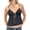 Black Polka Dots, variant on Women Polka Dot Camis Top Y2k Lace Trim Ruffled Hem Top Adjustable Spaghetti Strap Tie Camisole Black Polka Dots L