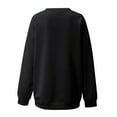 thumbnail image 5 of IROINNID Women's Long Sleeve Sweatshirt Round Neck Thigh-Length Print Loose Autumn Pullover Tops Sweatshirt, Black, 5 of 5