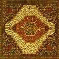 thumbnail image 1 of Ahgly Company Machine Washable Indoor Square Persian Yellow Traditional Area Rugs, 6' Square, 1 of 4