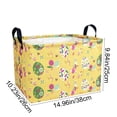 thumbnail image 3 of Euaioeiu Foldable Fabric Storage Basket with Handles, Breathable Cotton Laundry Hamper Organizer Bin for Home Closet Bedroom Bathroom Organization, 3 of 6