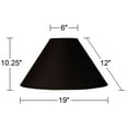 thumbnail image 5 of Springcrest Black Large Chimney Empire Lamp Shade 6" Top x 19" Bottom x 12" Slant (Spider) Replacement with Harp and Finial, 5 of 7