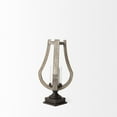 thumbnail image 6 of Mercana Brillion Small Rustic Wood/Metal  Brown Table Candle Holder, 6 of 10