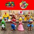 thumbnail image 2 of Figuras de Super Mario Luigi, juego de juguetes, Yoshi, Koopa, Troopa, Boo, Toad, Princesa Peach, muñecos modelo, adornos, colección, regalos, defectos menores, 2 of 5