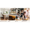 thumbnail image 5 of Dycanpo 26" Counter Height Bar Stools Set of 4, Swivel Leather Barstool with Back ,Waterproof Upholstery Bar Chair for Kitchen, Gray, 5 of 10