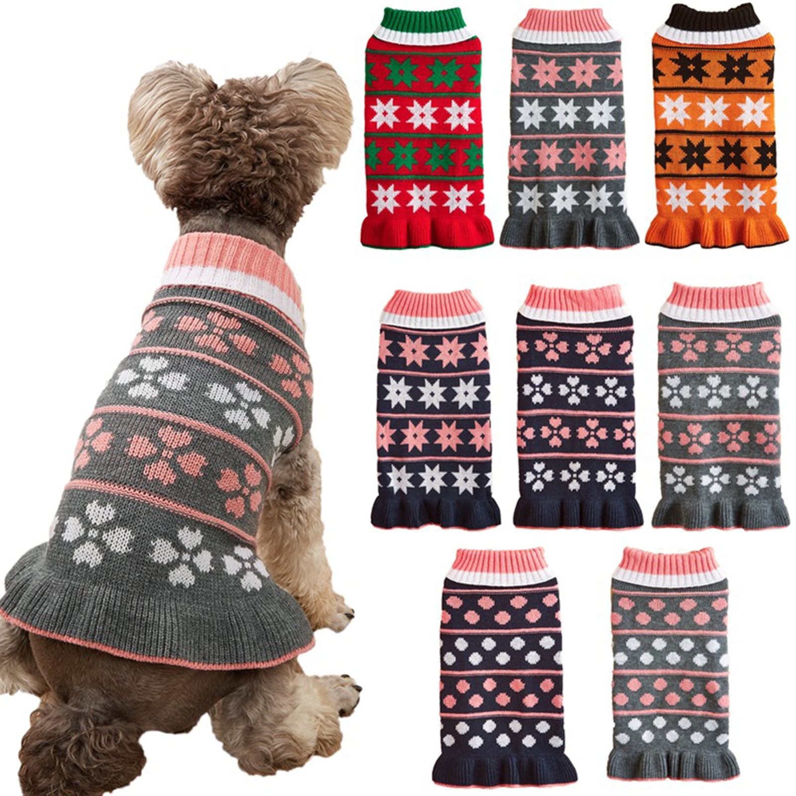Travelwant Dog Snow Sweaters Snowman Sweaters Xmas Dog Holiday Sweaters