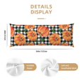 thumbnail image 2 of Bixox Autumn Pumpkins Gingham Print Body Pillow Cover with Zipper Closure, Cozy Fuzzy Fleece Body Pillow Case Cover 20 x 54 Inches,Long Body Pillow Pillowcase, 2 of 6