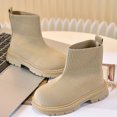 thumbnail image 6 of Eltusu Girls Booties, Casual Spring Winter Windproof No Slip Ankle Boots Khaki Size 6.5 Toddler, 6 of 8