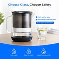 thumbnail image 2 of Water Filter Pitcher Waterdrop Glass 7-Cup w/ 1 Filter Black, 2 of 9