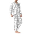 thumbnail image 2 of KLL Hand Drawn Turtle Sleepwear Mens Flannel Pajamas,Long Cotton Pj Set, 2 of 7