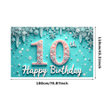 thumbnail image 3 of Colorful Design Happy Birthday Banner Snowflake Pattern Decorative Theme for Kids Party Celebration Winter Decoration, 3 of 7