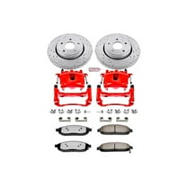 PowerStop Front Z36 Truck & Tow Brake Pad and Rotor Kit with Red Powder Coated Calipers Fits: JEEP Select Models KC2219-36