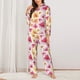 thumbnail image 2 of Balery Watermelon Conjunto de Pijama con Estampado para Mujer, Conjunto de Dos Piezas con Manga Larga, Ropa de Dormir Suave con Bolsillos, Pijamas Cómodos-Large, 2 of 7