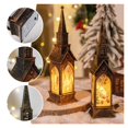 thumbnail image 4 of 2 mini linternas para centros de mesa, linterna decorativa navideña con vela y luz LED de noche., 4 of 8