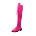 thumbnail image 2 of Honeeladyy Women's Over The Knee Thigh High Boots Lace up Flat Boot Long Riding Boots #R, 2 of 4
