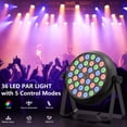 thumbnail image 6 of 4pcs LED Par Lights DJ Stage Light RGB 36 LED with Sound Activated Remote Control DJ Uplighter for Wedding Party Club Christmas Stage Lighting, 6 of 7